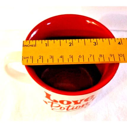 Burton & Burton Love Potion Coffee Tea Mug Valentine's 14 Oz Red Interior