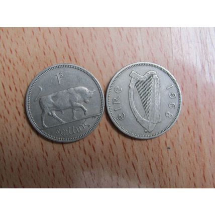 Ireland 1968 1/- Shilling Coin