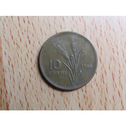 Turkey 1965 10 Kurus Coin