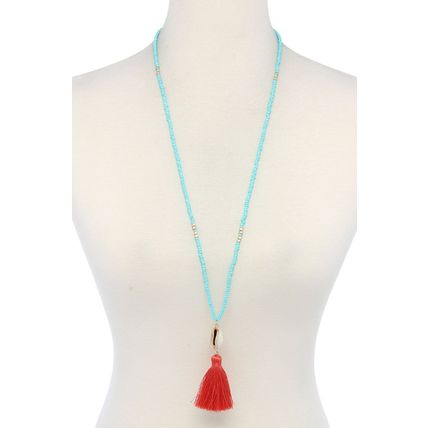 New Cowrie Shell Tassel Beaded Necklace