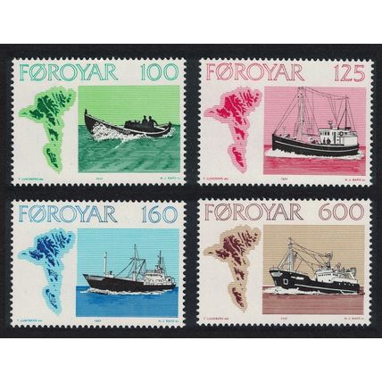 Faroe Is. Faroese Fishing Vessels 4v 1977 Def SG#23-26 MI#24-27 Sc#24-27