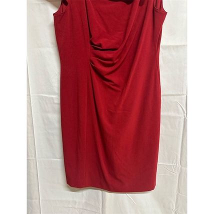 Tahari Arthur S Levine Women's Size 16 Red Off-Shoulder Knee Length Formal Dress