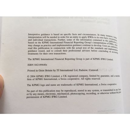 "INSIGHTS INTO INTERNATIONAL FINANCIAL REPORTING STANDARDS" HARDBACK BOOK (P5)