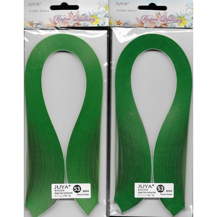 Juya`. Quilling Strips. Parrot Green. Cardmaking Scrapbooking Crafts Quilling
