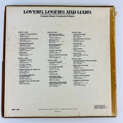 Country Music Cavalcade Of Stars Volume 2 - Lovers, Losers And Liars Vinyl 3x LP