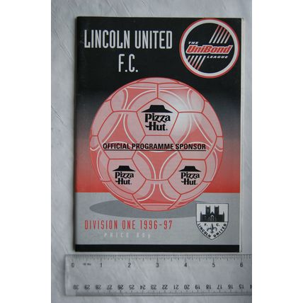 1996 programme Lincoln United v. Great Harwood Town