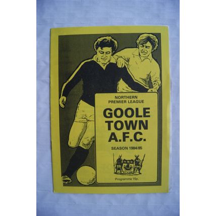 1985 programme Goole Town AFC v. Mossley, Northern Premier League Cup 1st Round
