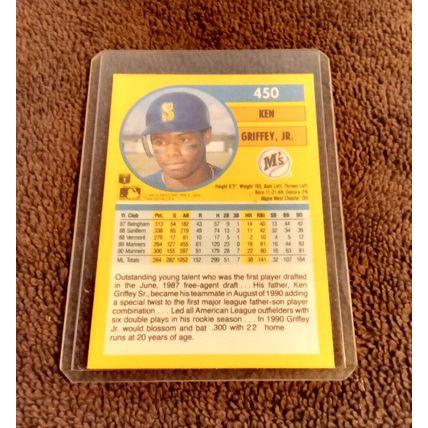 1991 Fleer # 450 Ken Griffey Jr Seattle Mariners Near/Mint/Mint Or Better HOF