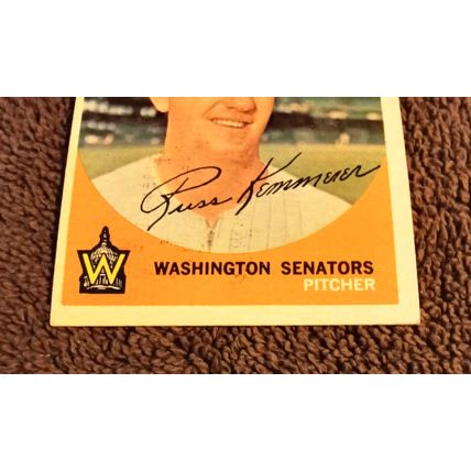 Topps 1959 Russ Kemmerer # 191 Washington Senitors Pitcher 4.0 VG/EX Condition