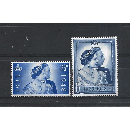 GB.Royal Silver Wedding set of 2.Mounted Mint.Jul25