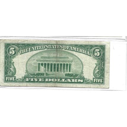 1953 US $5.00 Red Seal $5.00 Bill STAR NOTE! VF