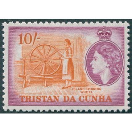 Tristan da Cunha 1954 10s brown-orange & purple SG27 unused
