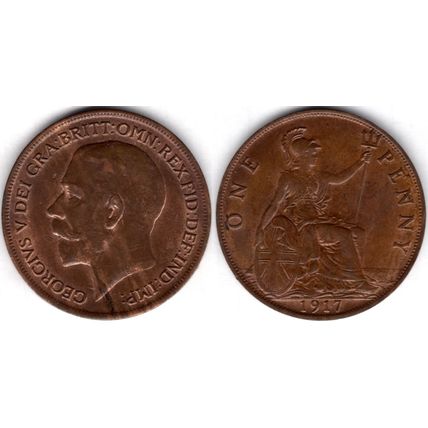 Great Britain. George V. Penny 1917 . dy23635
