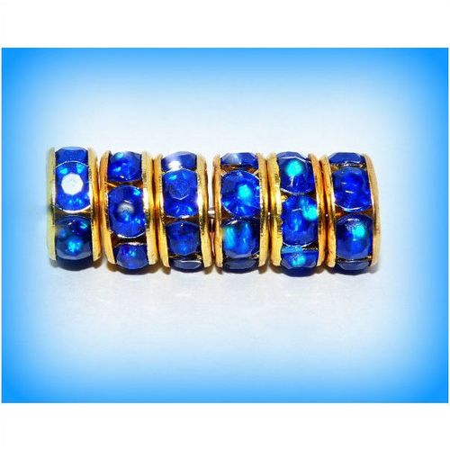 25 Acrylic Gold Plated Spacer Roundel Beads Charms Findings 8 mm Jewellery 674