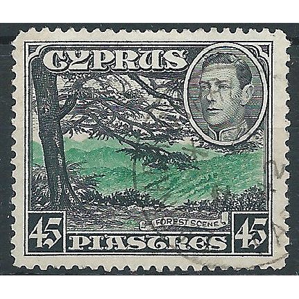 Cyprus 1938 SG161 45pi Green & Black Fine Used .. ..