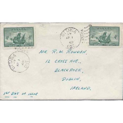 Canada Commemorative Issue 1949 double rate to Dublin Ireland