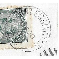 Port Essington, BC cancel 1909, RF C