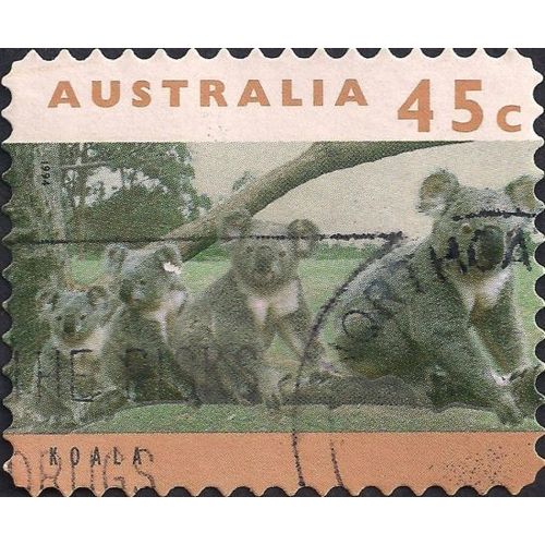 AUSTRALIA, MAMMALS, Koalas, Phascolarctos cinereus, orange 1994, 45c