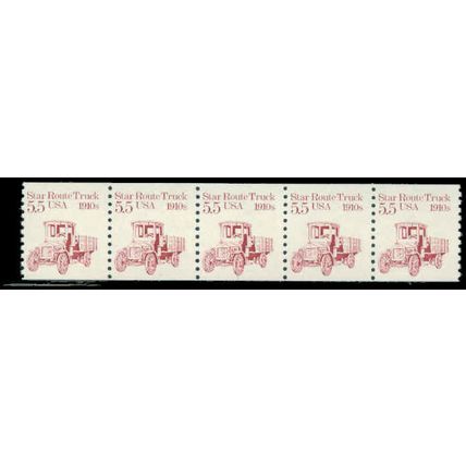 2125 5.5c Star Route Truck Fine MNH Dry Gum PNC 1/5 P0379