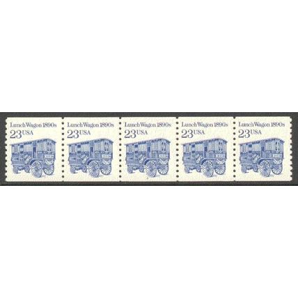 2464 23c Lunch Wagon Fine MNH Dry Gum PNC 2/5 P0576