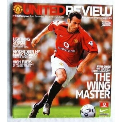 2002 programme Manchester United v. Southampton