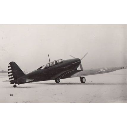 Consolidated P30 WW2 Plane Liverpool Real Photo WW2 Aircraft Postcard