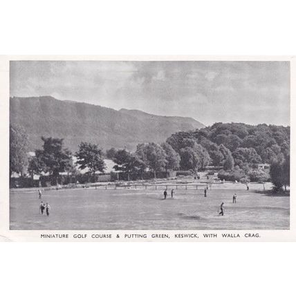 Miniature Golf Course & Putting Green Keswick Golfing Postcard