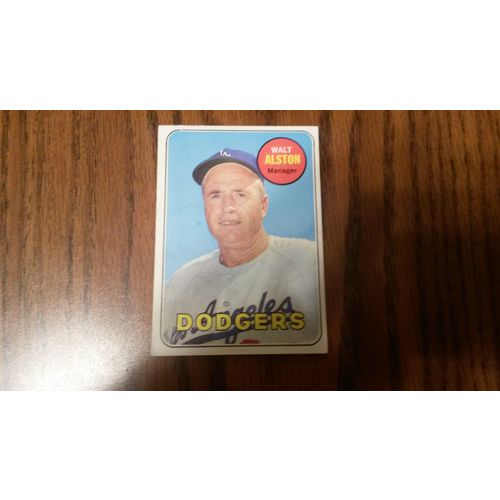 1969 Topps Card # 024 Walt Alston Very Good (3) Los Angeles Dodgers