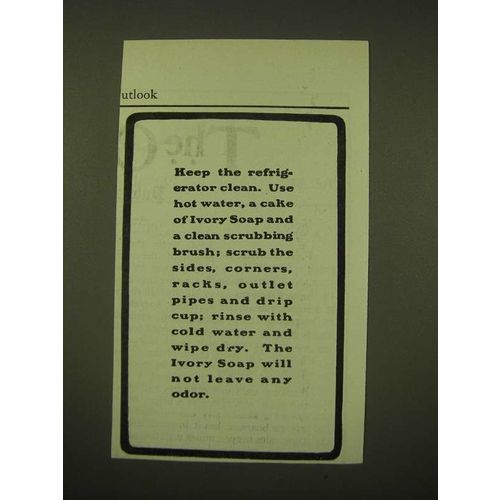 1902 Ivory Soap Ad - Keep the refrigerator clean
