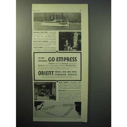 1933 Canadian Pacific Cruise Ad - Reasons Go Empress