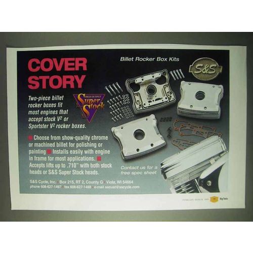 1999 S&S Billet Rocker Box Kits Ad - Cover Story