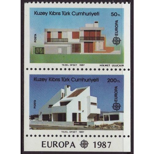 Northern Cyprus 1987 SG 210-1 UMM Vertical Pair - Europa/CEPT (G-255-01)