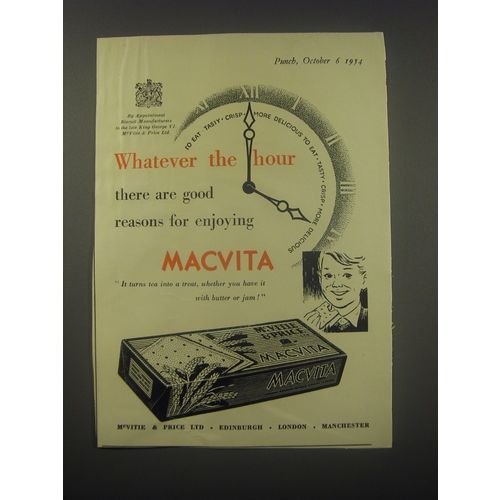 1954 McVitie & Price Macvita Advertisement