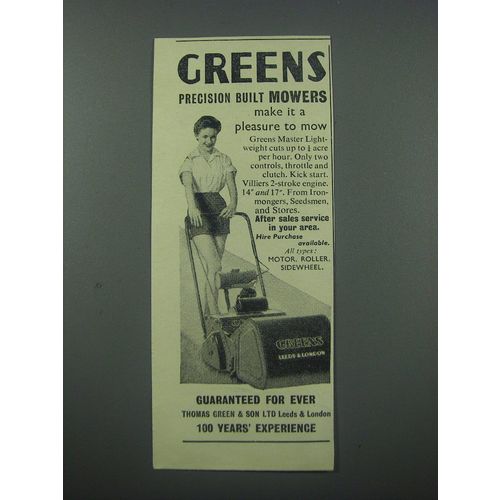 1954 Greens Master Lightweight Mower Ad