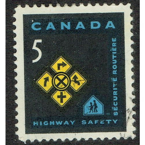 Canada 1966 Highway Safety 5c Yellow Blue and Black SG572 GU