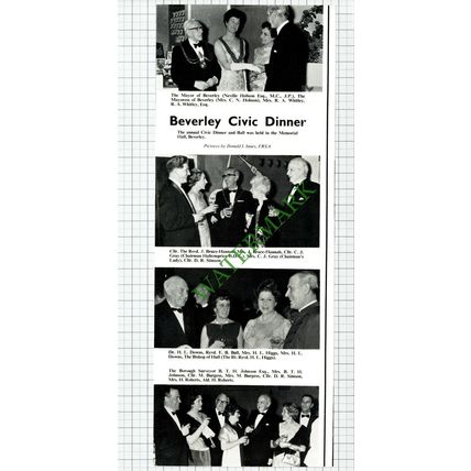 9705) Beverley Civic Hull Neville Hobson Revd Bruce-Hannah - 1967 Cutting