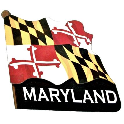 Maryland Flag Artwood Fridge Magnet
