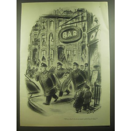 1946 Cartoon by Whitney Darrow, Jr. - They don't fool around with Uncle Gus