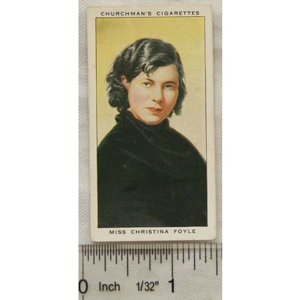 1938 Churchmans In Town Tonight No. 14 Miss Christina Foyle, Bookseller