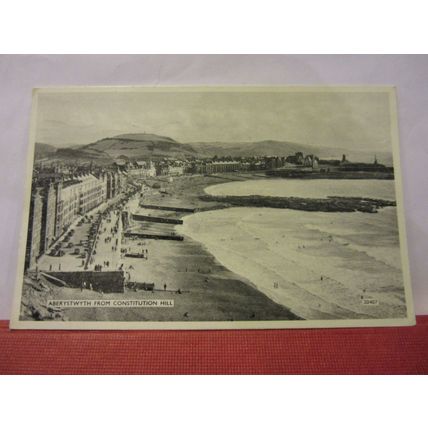 ABERYSTWYTH FROM CONSTITUTION HILL used postcard by Salmon .Ceredigion 1957 pm =