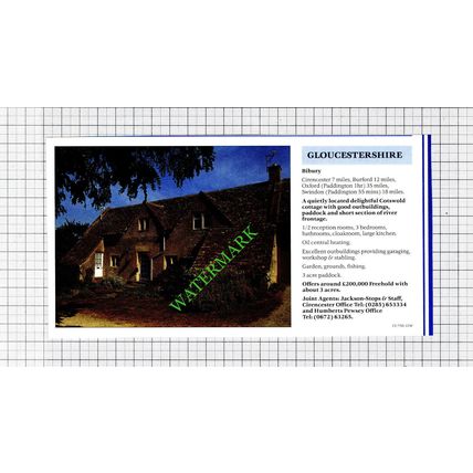 Bibury Gloucestershire / Newbury Berkshire House Sale Advert - 1991 Cutting