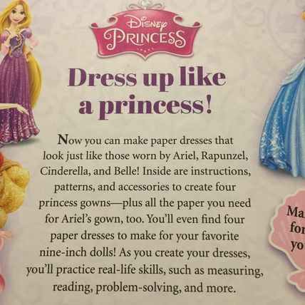 Disney Princess Create Your Own Paper Dresses Book