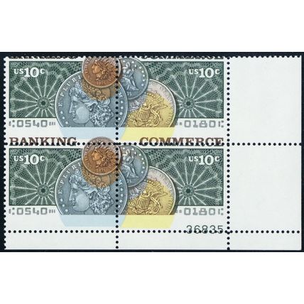 1578a, Mint NH 10¢ Sensational Color Shift Error Plate Block .. Stuart Katz