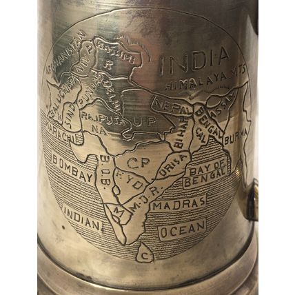 TAJ AGRA INDIA Plated Brass Tankard Decorative Collectable Metalware