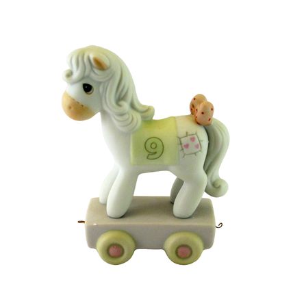 ENESCO ALL ABOARD THE ENESCO PRECIOUS MOMENTS BIRTHDAY SERIES NINE YEAR OLD 1991