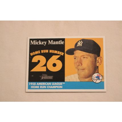 Mickey Mantle 2007 Topps Hertitage 1958 AMERICAN LEAGUE HOME RUN CHAMPION #26