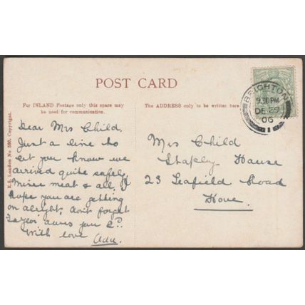 Interior, St Nicholas Church, Brighton, Sussex, 1906 - Empire Series Postcard