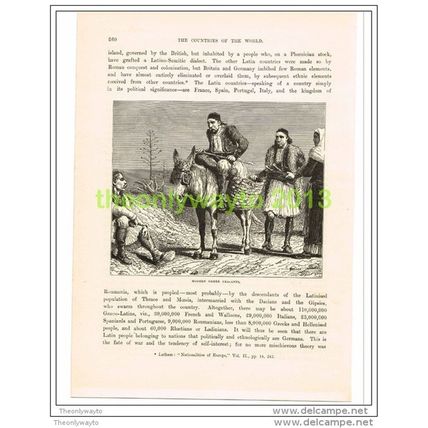 MODERN GREEK PEASANTS, GREECE, Book Illustration c1890