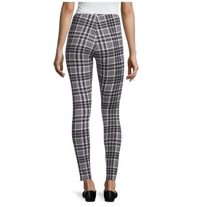 New a.n.a Printed Knit Leggings, black&White, Size PL