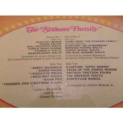 The Strauss Family - London Symphony Orchestra - 1972 12" Double LP - Gatefold